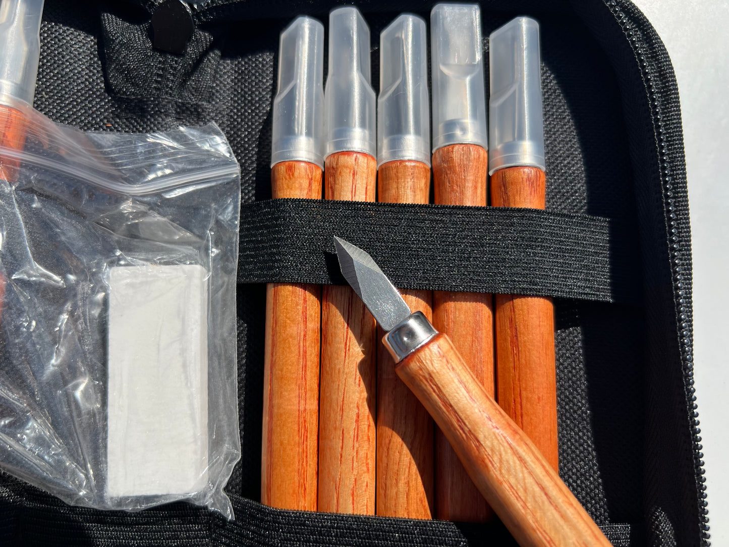 Kit de Tallado para Bonsái – 12 Formones + Limpiador de Herramientas)